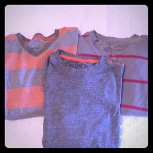 Set of 3 long sleeve gray jerseys